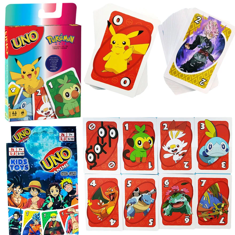 Игра искусственная карты покемона Наруто меч и щит аниме мультяшная игра покер