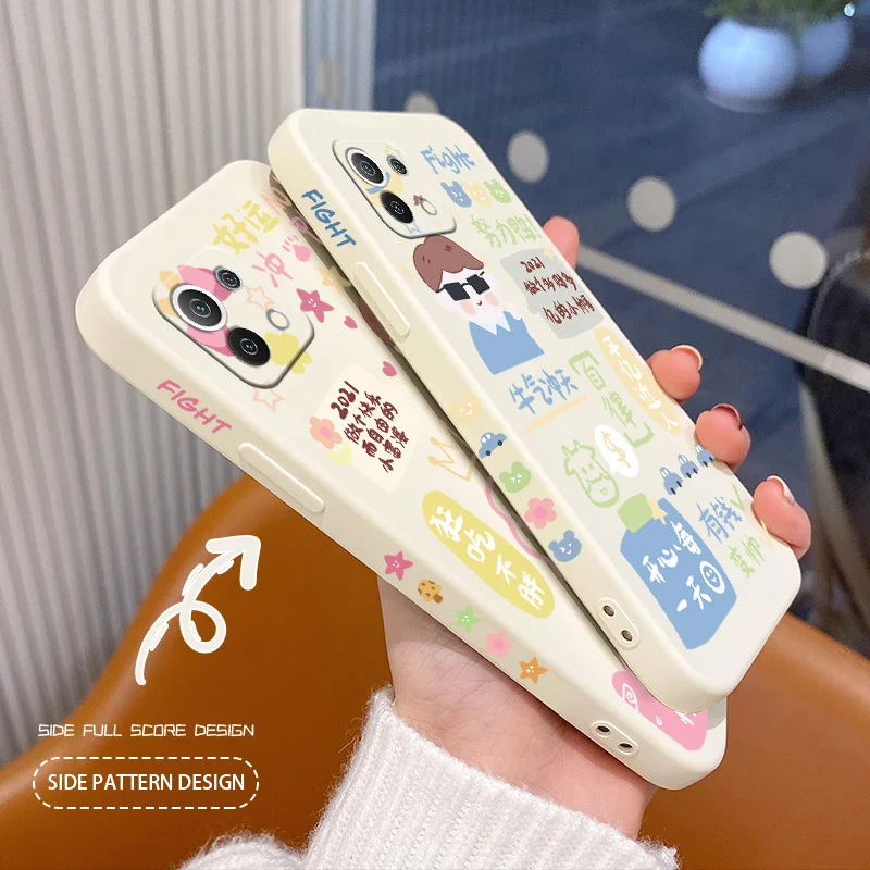 

Plump Mushroom Phone Case For Xiaomi Mi 11 10T 10T Pro 10 S lite Ultra 9T 9 8 Note 10 Pro Poco F3 F2pro X2 Liquid Silicone Cover