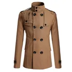 2021 Брендовое Новое мужское шерстяное пальто Mao для мужчин, длинный костюм, шерстяная ветровка, Мужское пальто, верхняя одежда, одежда