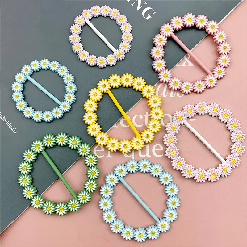 Металлическая пряжка с маргаритками для сумки кожаный регулируемый Шелковый