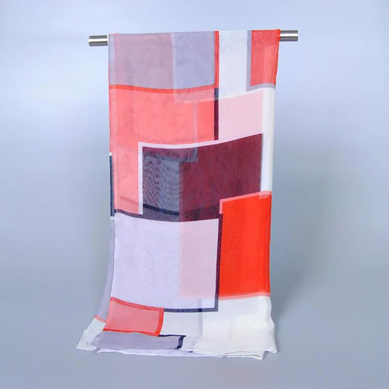 

Thin Shawls Silk Satin Scarf For Lady Retro Head Neck Patchwork Vintage Long Wrap Women's Shawl Pashmina Stole Scarf Scarves