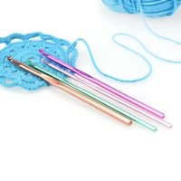 22pcs crochet hooks multi color crocheting needles kit stainless steel aluminum alloy knitting needles weave yarn set