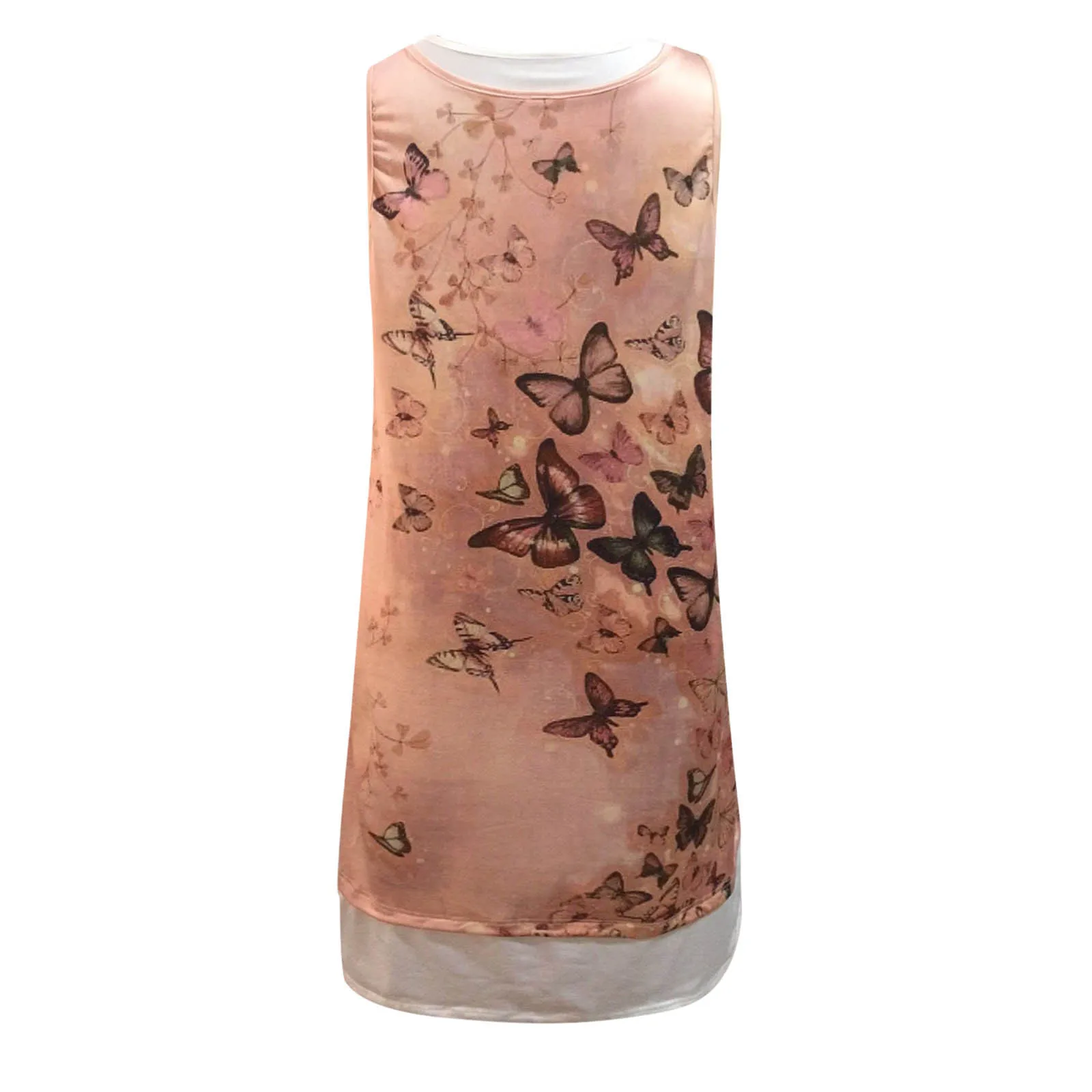 

40# Fake Patchwork Tank Dress Casual Printed Beach Summer Dress 2021 Sleeveless Harajuku Holiday Sundress Vestido De Mujer