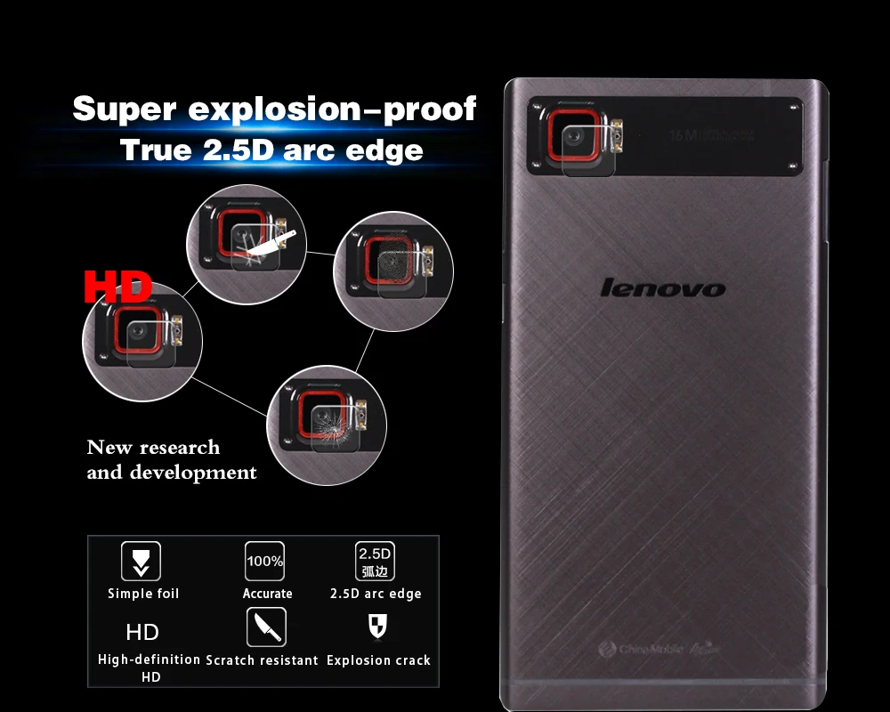 Подлинная защитная пленка для задней камеры из закаленного стекла Lenovo VIBE Z2 Pro