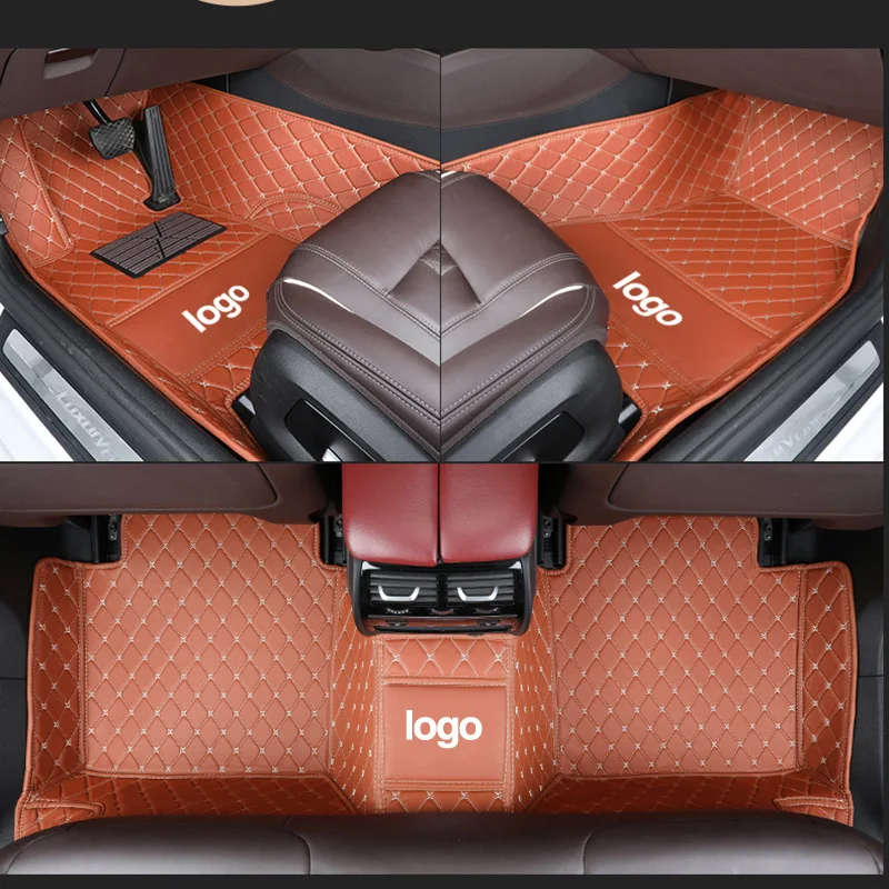 

Custom leather Logo car floor mats for Volkswagen vw passat B3 B4 B5 B6 B7 B8 2000-2018 Interior details car accessories Rugs