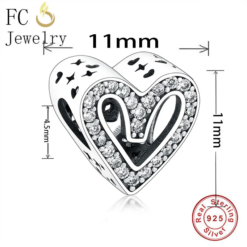 Оригинальный фирменный амулетный браслет FC Jewelry Fit серебро 925 пробы ажурное