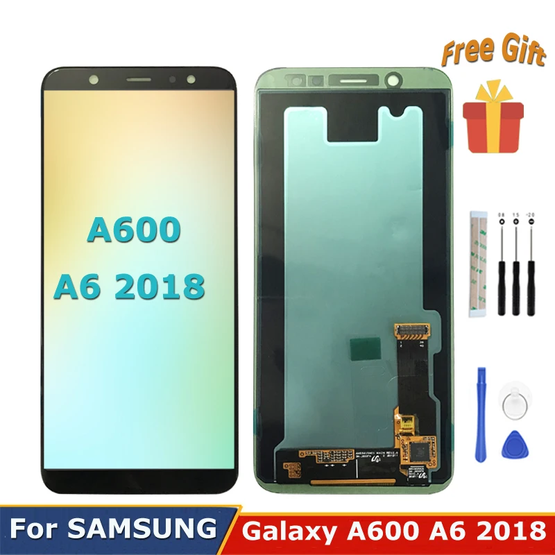 For Samsung Galaxy A6 2018 sm A600fn A600F A600 LCD Display Touch Screen Replacement Full Digitizer Assembly With Repair Tools