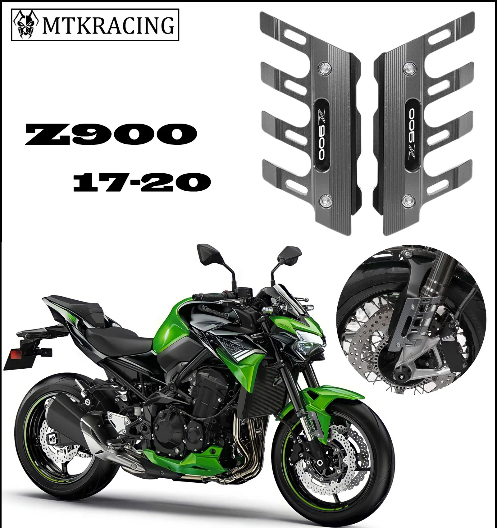 

Для KAWASAKI Z900 Z 900 2017 2018 2019 2020 мотоциклетные Брызговики, защита передней вилки, защитный блок, переднее крыло, ползунок, аксессуары
