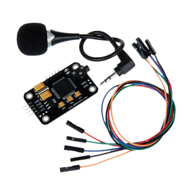 

Модуль распознавания голоса с микрофоном Dupont, плата голосового управления распознаванием речи, совместима с Arduino