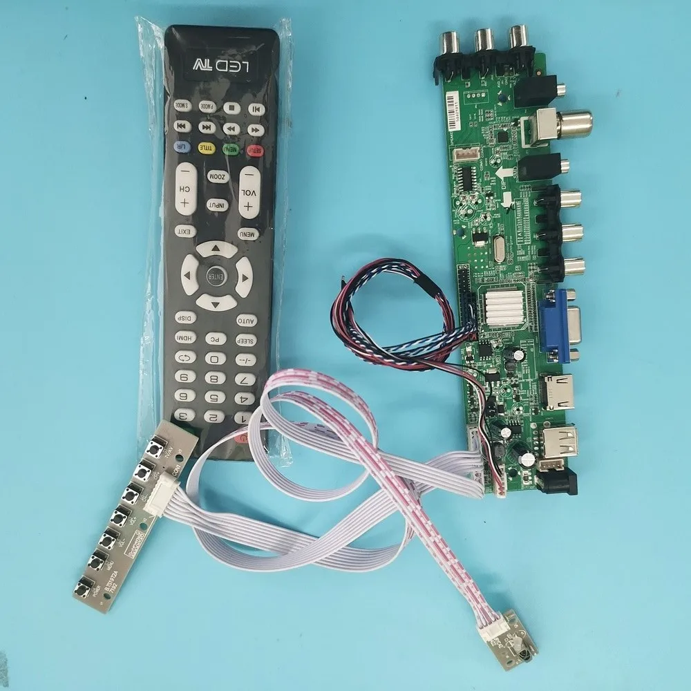 

Kit For N156B6-L0B/N156B6-L06 VGA LED HDMI digital TV LVDS USB AV WLED 1366X768 Signal controller board 40pin DVB-T remote 15.6"