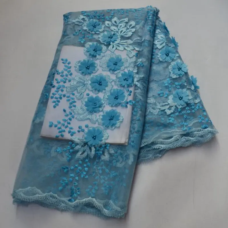 

AG6944 2021 Style Of 3D Flowers French Net Lace For Wedding Party