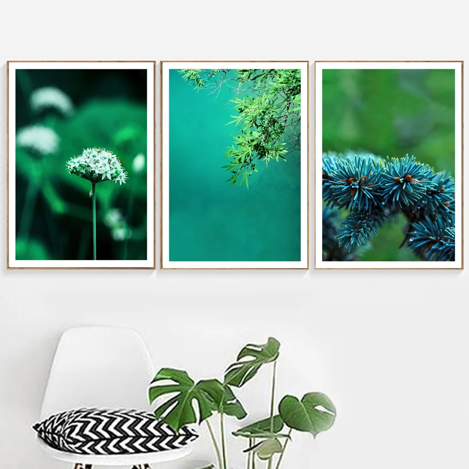 Настенная картина со стрекозой и зелеными листьями растений настенная Картина