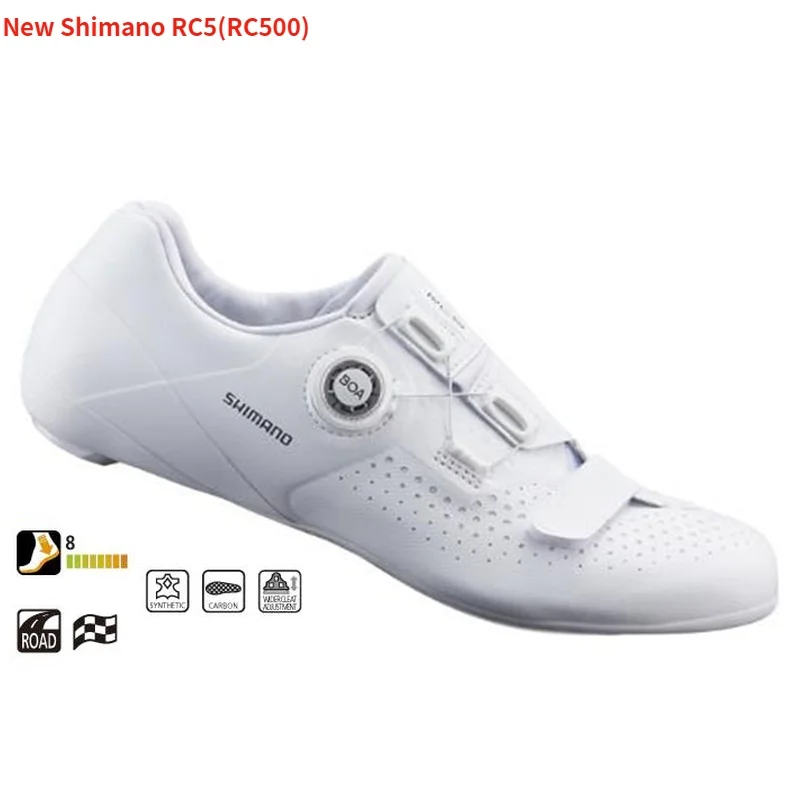 White Новинка, shimano SH RC5(RP500), SPD SL, обувь для шоссейной езды, обувь для езды на велосипеде, SH RC500 - Цвет: White