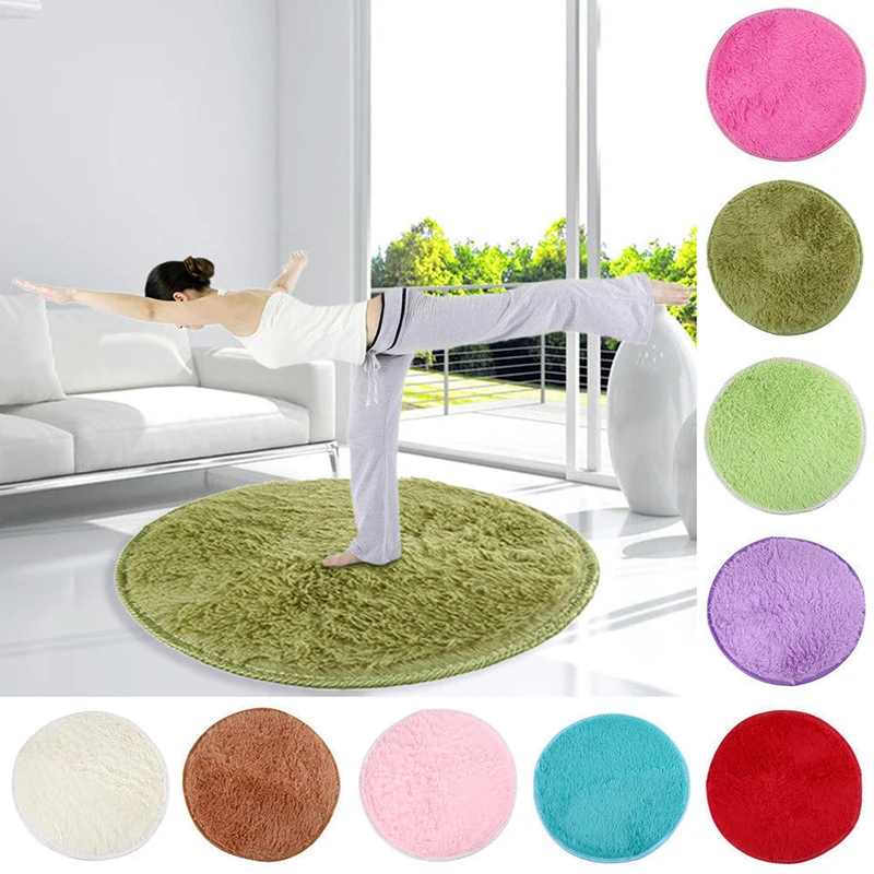 

Round Rug Carpets for Living Room Decor Faux Fur Fluffy Rugs Kids Room Long Plush Rugs for Bedroom Shaggy Area Rug Anti-skid Mat