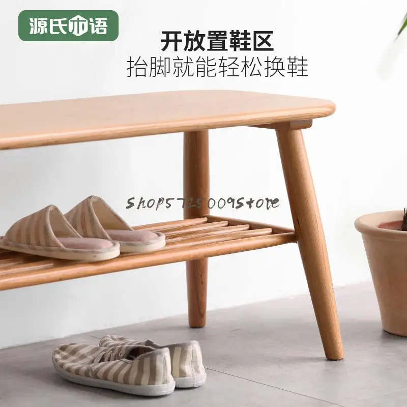 Сменный стул из массива дерева Вишневое дерево Скандинавская дверь для ног