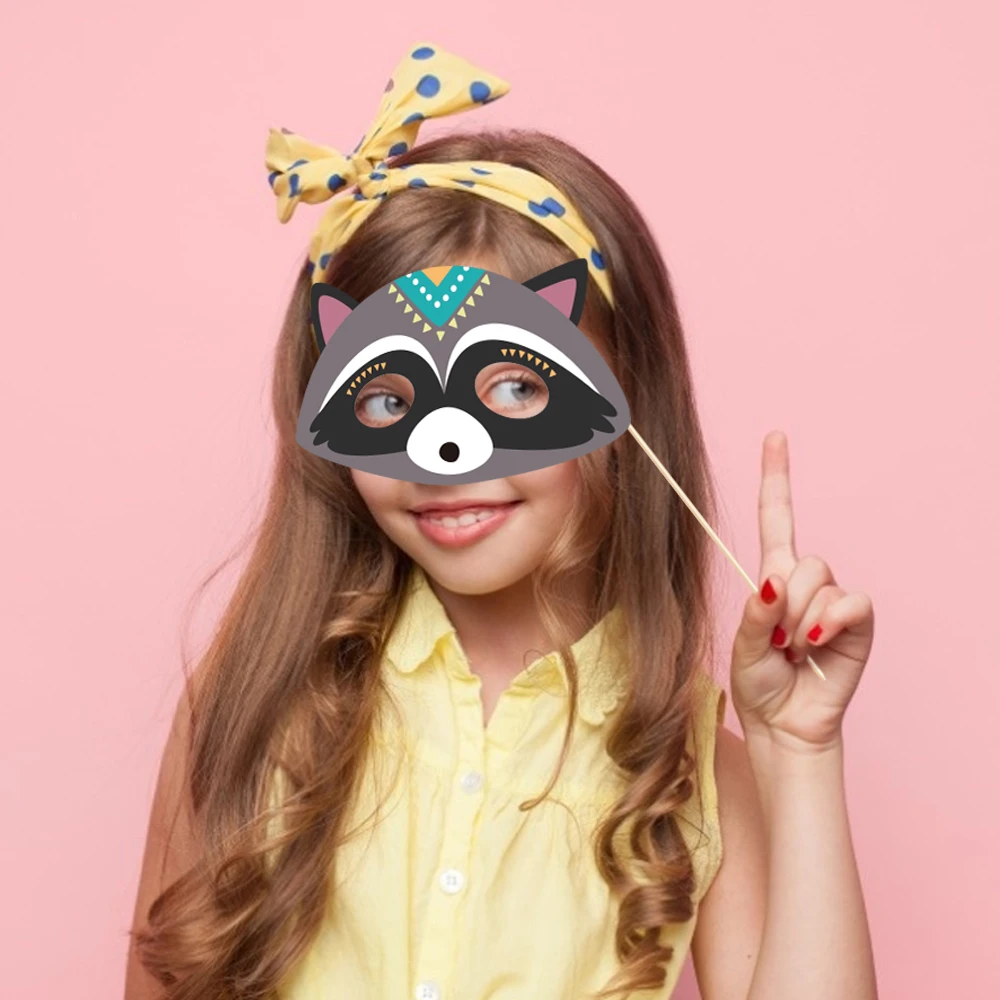 25 шт. Baby Shower дикий Животные вечерние украшения DIY мультяшный индейский Фотокабины