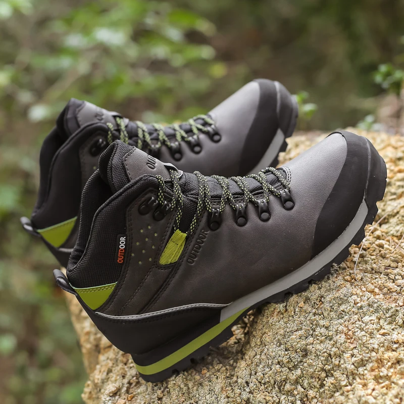 Men Women High Top Big Size Hiking Shoes Durable Waterproof Anti-Slip Outdoor Climbing Trekking Military Tactical Boots | Спорт и