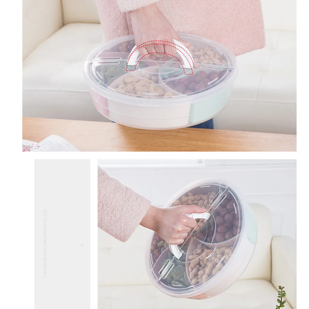 Портативный контейнер для закусок коробка хранения конфет и еды портативный