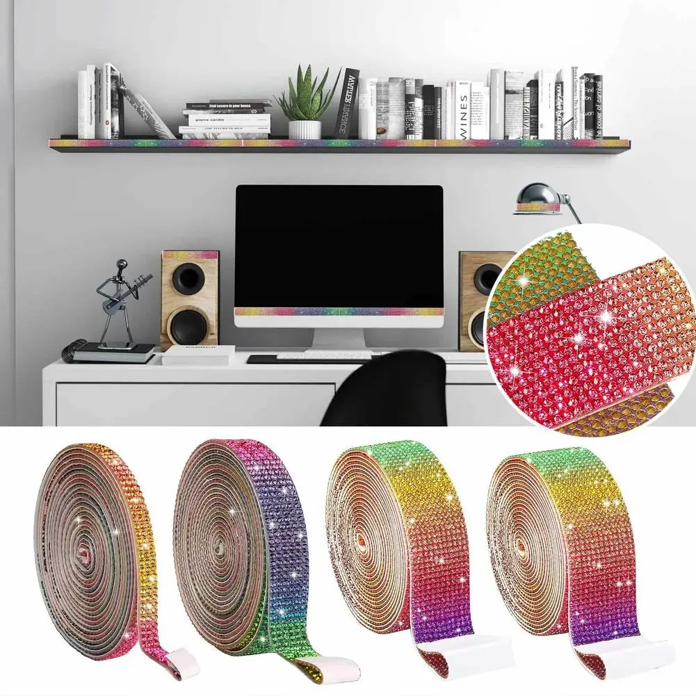 

Красочные Стразы, наклейки, Φ лента для рождественских праздничных украшений, самоклеящиеся кристаллы Ge