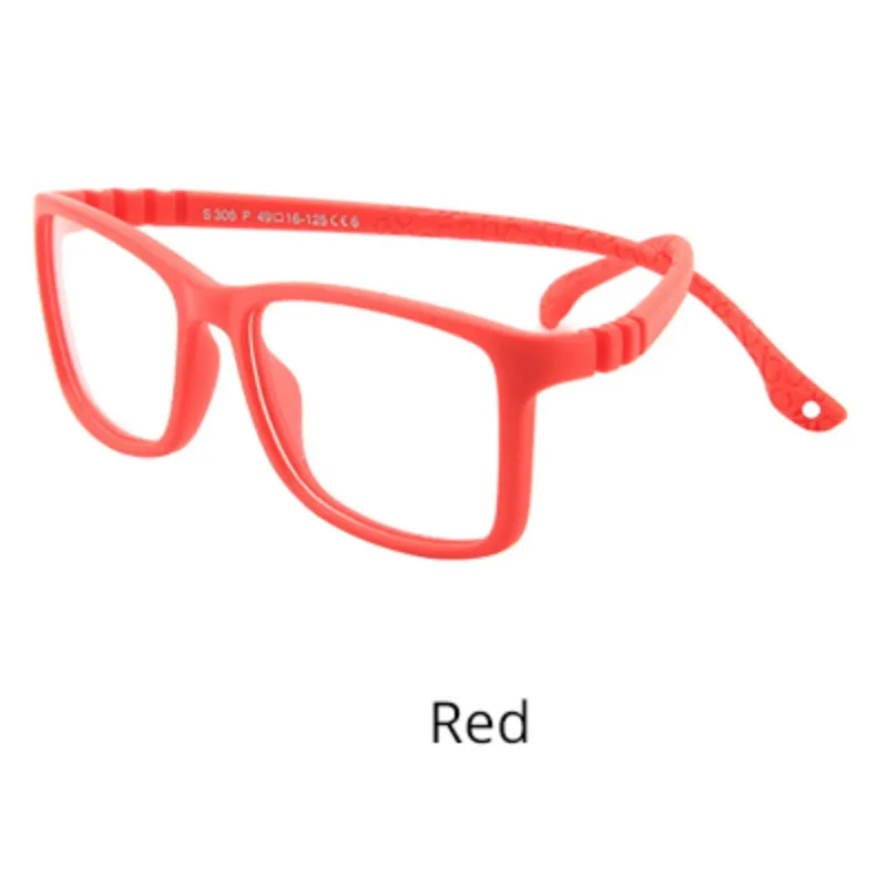 Red Очки для детей, анти-синий светильник, блокирующая оптическая оправа, детские очки для девочек и мальчиков, прозрачные линзы, UV400, антибликовый фильтр для детей от 0 до 4 лет - Цвет линз: Red
