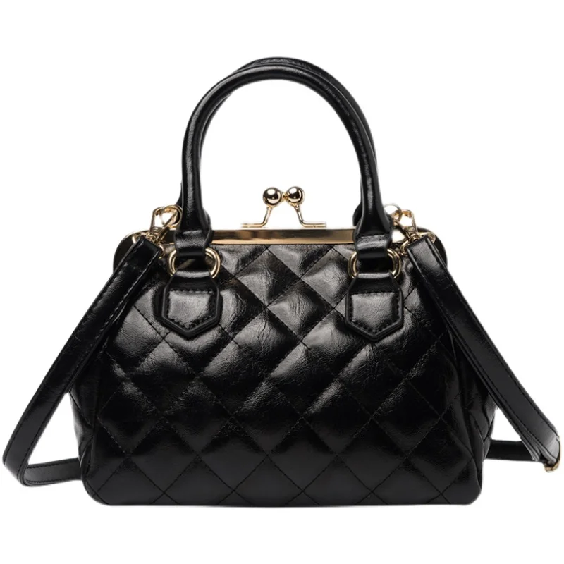 

PU Leather Clip Bag for Women 2021 Fashion Trend Shoulder Crossbody Bags Lady Purses and Handbags Ins Wild Female Simple Clutch
