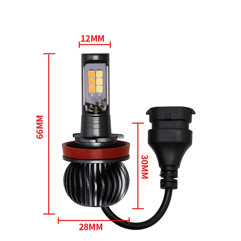 2 шт./компл. двойной Цвет H1 H3 H7 H8 H9 H11 9005 9006 880 881 Led противотуманная лампа фонарь H4