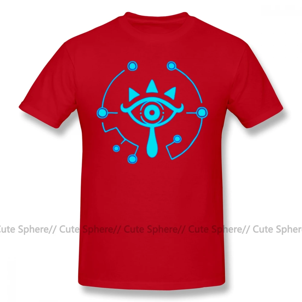 Футболка Zelda Breathing Of The Wild футболка Sheikah slate Legend Of Zelda Breathing Of The Wild забавная Футболка с принтом - Цвет: Red