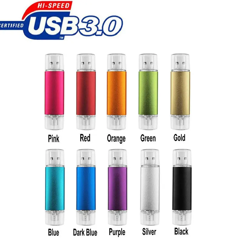 USB флеш-накопитель микро OTG с логотипом на заказ высокоскоростной 3 0 16 ГБ 32 64 256 Мб