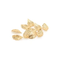 10pcs brass gold leaf charms long tree leaf earrings charms pendants diy for jewelry making findings