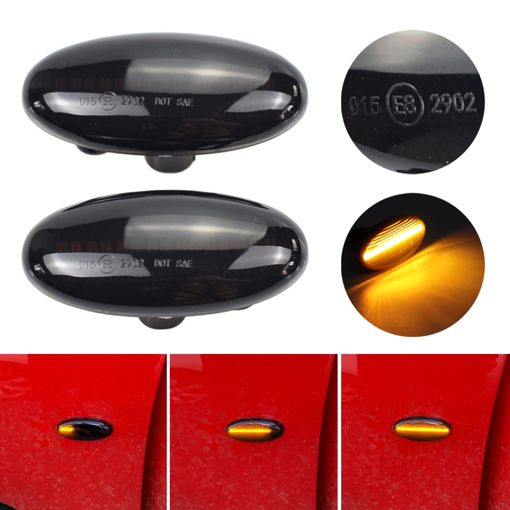 

2pcs Dynamic LED Side Marker Light Signal Blinker For Mazda 3 (BL) 2009-2013 Sequential Turn Signal Indicator Light