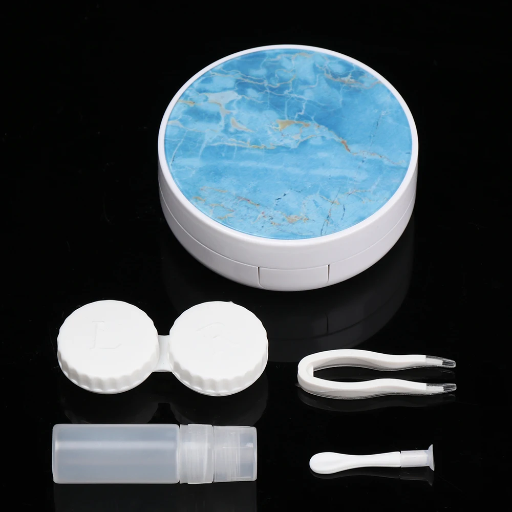 Чехол для контактных линз унисекс с мраморным рисунком зеркалом|Очки аксессуары|