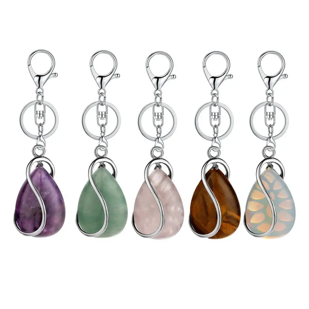 Женская мода слеза капли воды форма висячий камень ожерелье чакра подвески