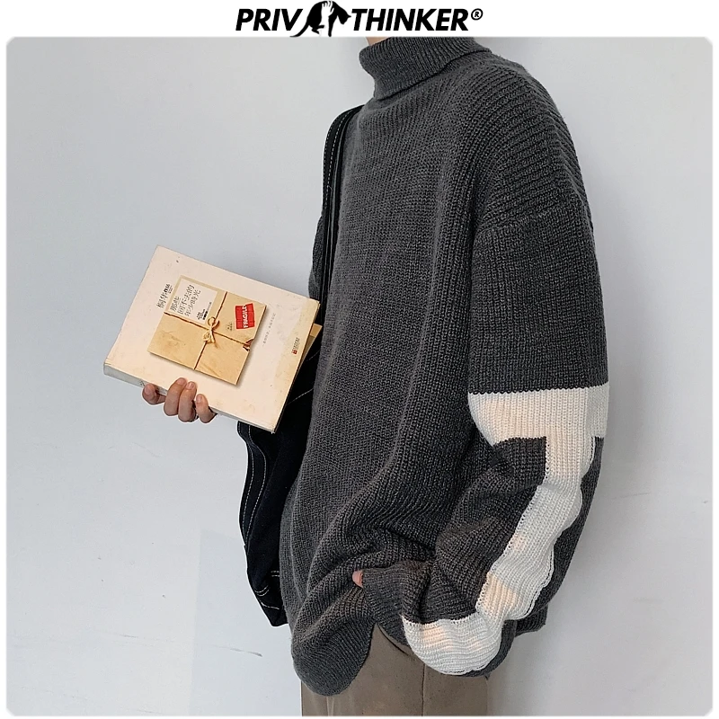 Privathinker Мужская водолазка Повседневная модная одежда свитера для мужчин s Harajuku