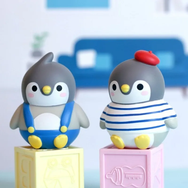 

Мультяшная игрушка «Маленький пингвин», мини-кукла, милая Приморская Праздничная экшн-Фигурка «Угадай сумку» для девочек, коробка сюрпризо...