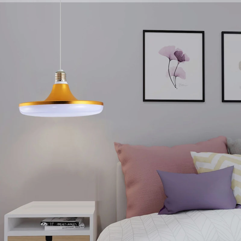 

LED Golden UFO Energy-saving Bulb With Different Power Model Optional High Power LED Light Blubs Tubes Industrial Lamp