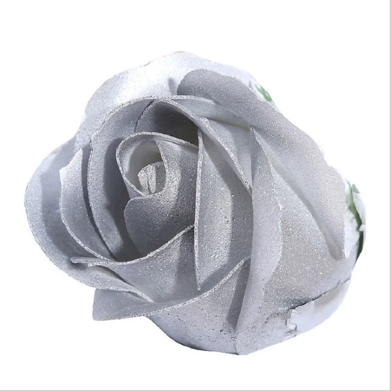 

100pcs Metallic soap flower Rose head DIY soap flower gift box for valentine's day The florist supplies materials