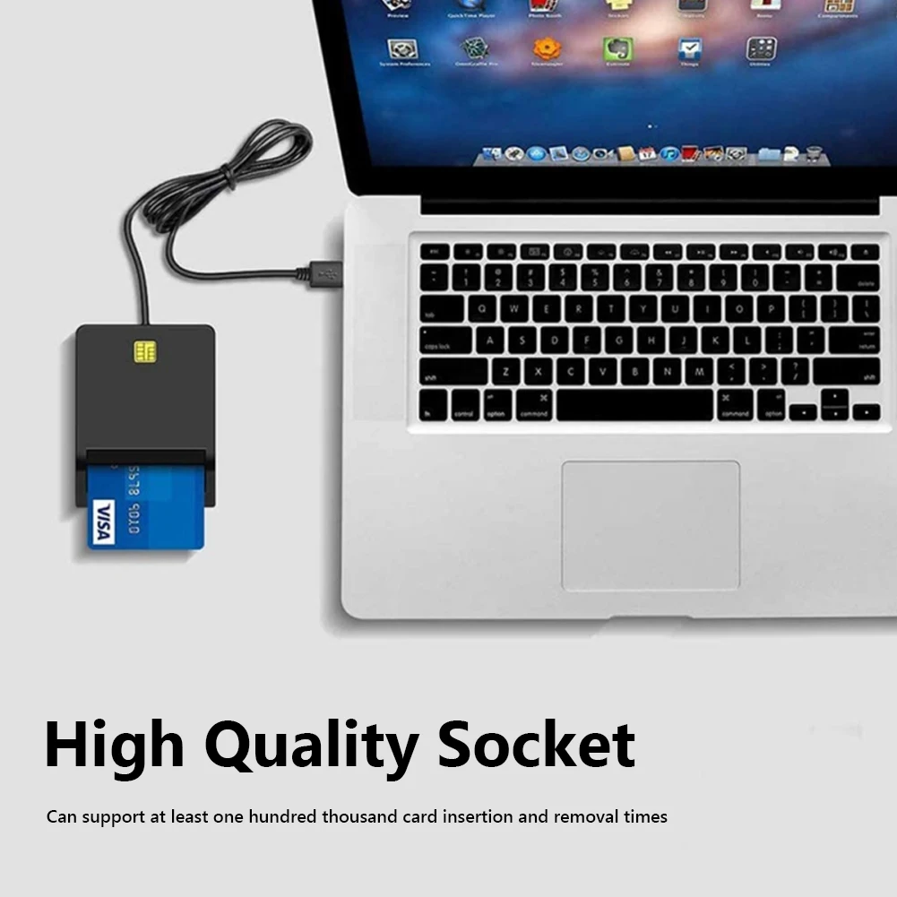 

Compact Flash Card Adapter Laptop Multi Card Reader Portable USB 2.0 Smart Card Reader CAC ID SIM Bank Card Adapter