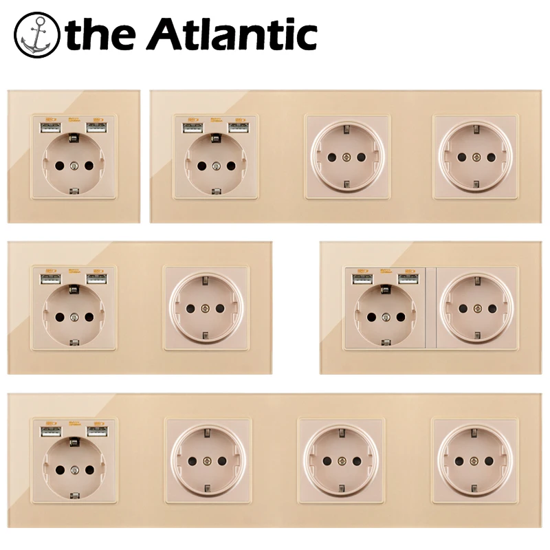 Розетка настенная 16 А европейская розетка дюйма с USB-разъемом | Строительство и