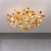 nordic luxury agate ceiling lamp living room bedroom creative carnelian branches decor ceiling lights lighting home decoration