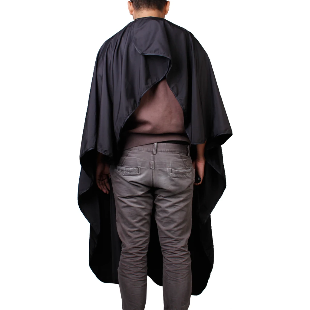 

Barber Cape Unisex - Black Big Salon Apron for Professional/Commercial Hair Cutting