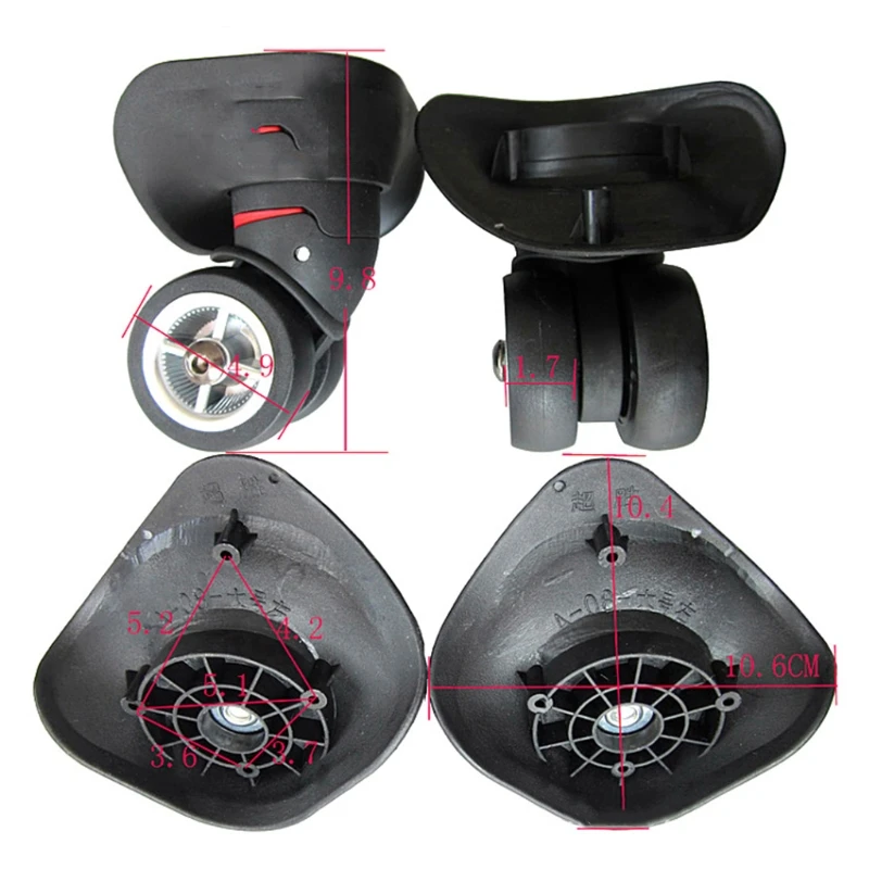 2 шт./пара резиновые поворотные колеса Поворот на 360 градусов чехол для чемодана