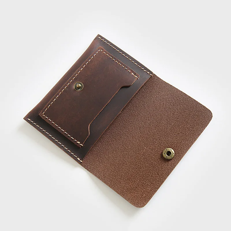 Винтажный кошелек для кредитных карт ручной работы мужской бумажник из