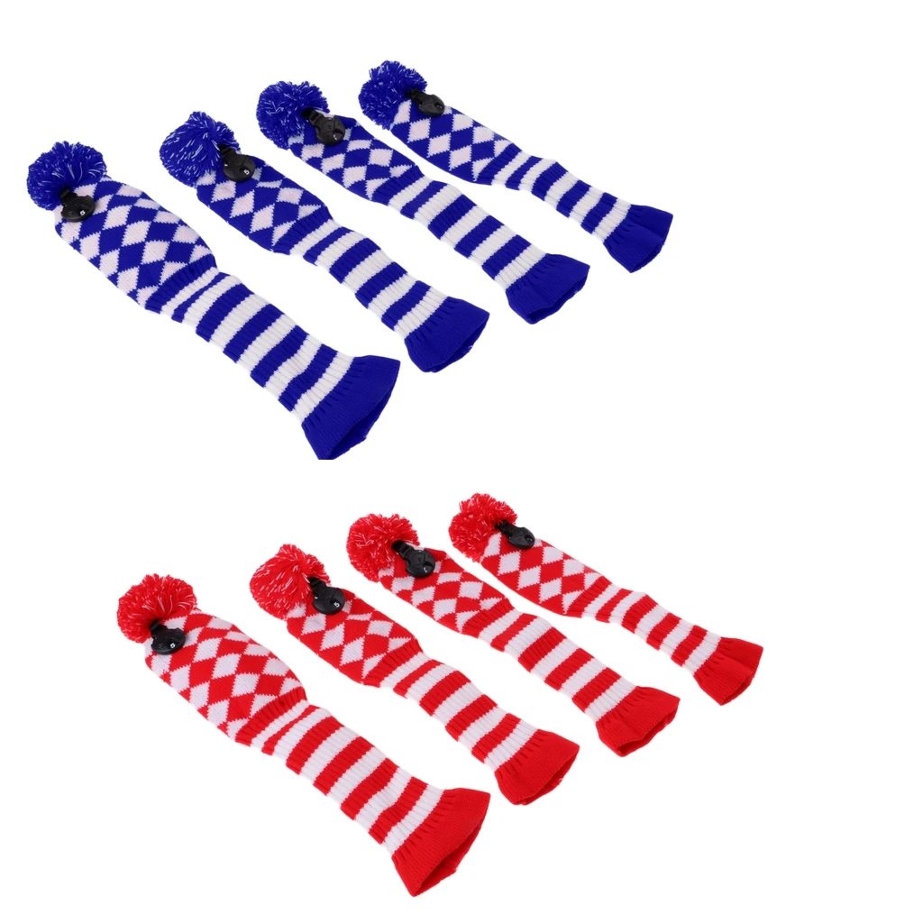 Набор из 4 мячей для игры в гольф-драйверами клубным клубом вязаные накладки на