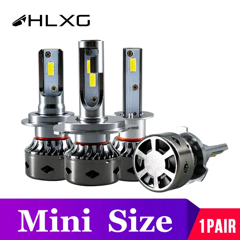 HLXG 10000LM тонкий H7 светодиодный H4 9005 HB3 9006 HB4 H11 H8 противотуманный фонарь