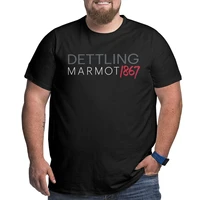 dettling white marmot 1867 text logo 6xl plus size t shirt for men big tall man summer workout shirts large clothing father gift