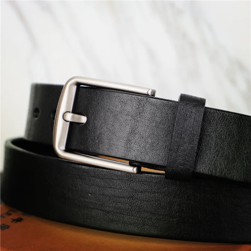 Belt for Men Leather Pin Buckle Leather Black Genuine Luxury High Quality Designer Mens Accessories