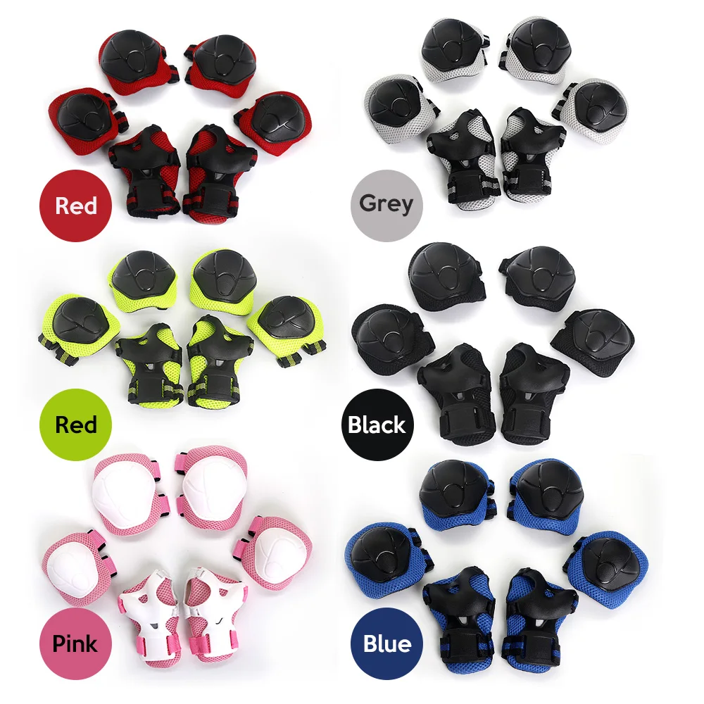 Новинка 6 шт. Детские налокотники для безопасности наколенники катания на