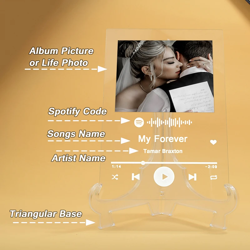 Набор ювелирных изделий Esspoc акриловая доска с музыкой и основание персональные