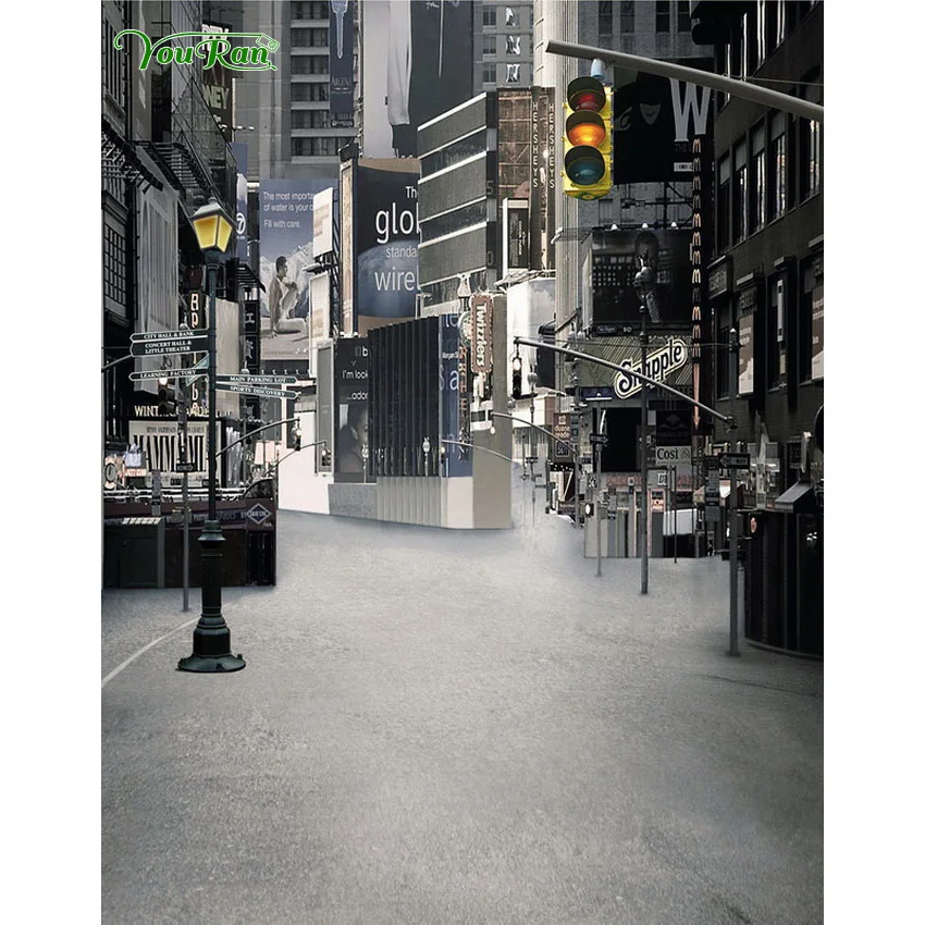 

YouRan TR Customize vinyl cloth print New York city street photo studio backgrounds for photocall portrait photography backdrops