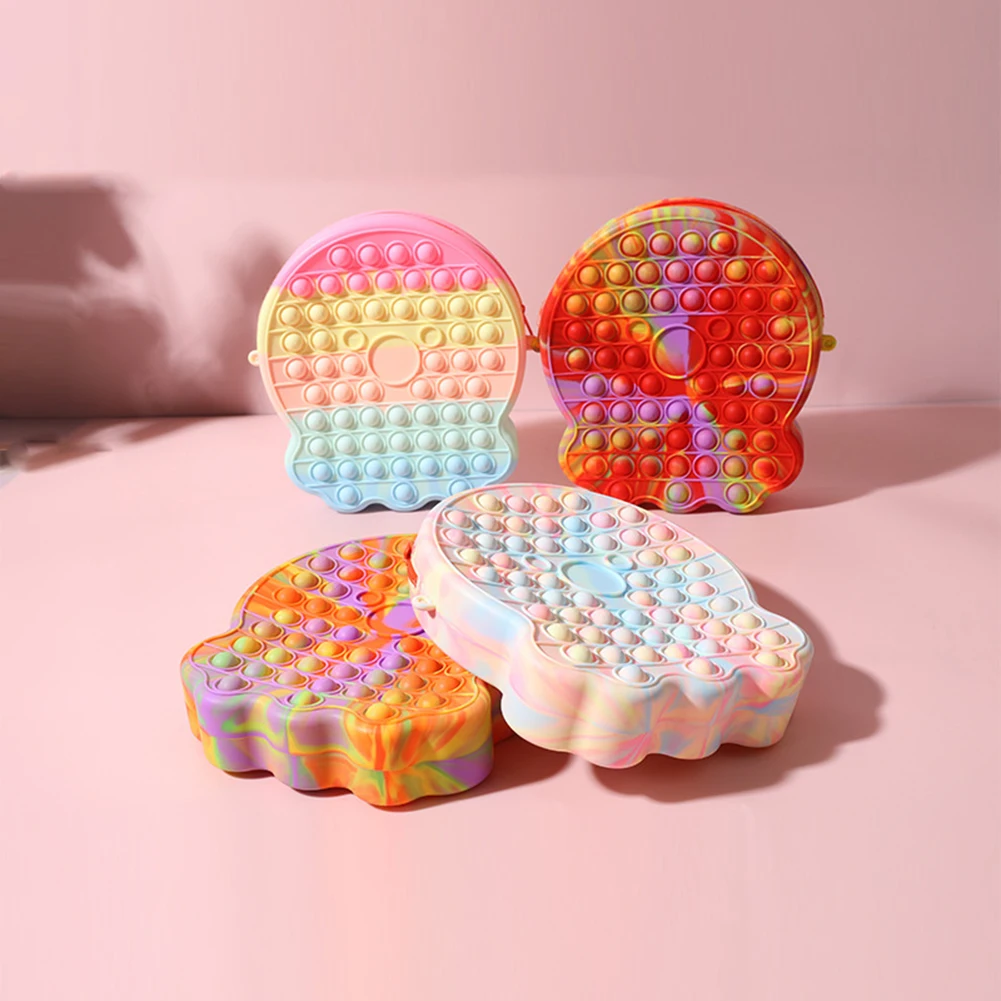

Push Bubble Toys Octopus Shaped Shoulder Bag Autism Needs Special Anti-Stress Game Stress Relief Fidget Toys